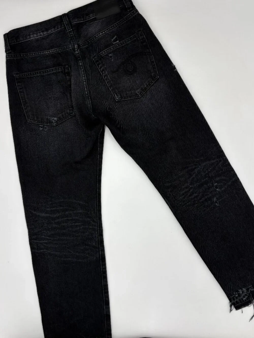 R13 Distressed Boyfriend Jean in Jake Black - Picture 6 of 10